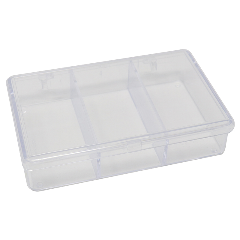 Small 3-Section Clear plastic box/container