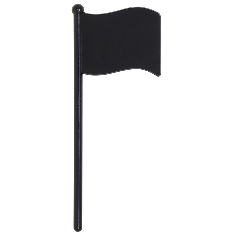Black flag shaped pick