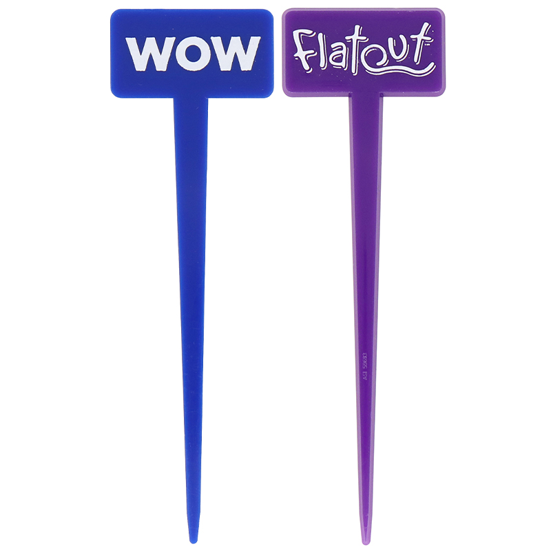 1 blue and 1 purple rectangle head pick