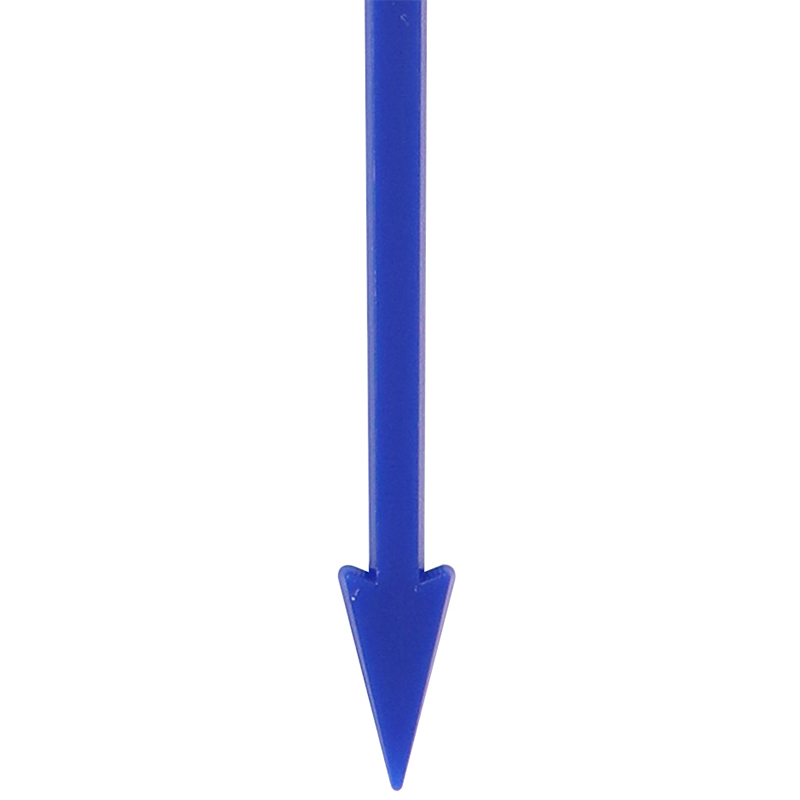 Blue arrow end of a stir stick