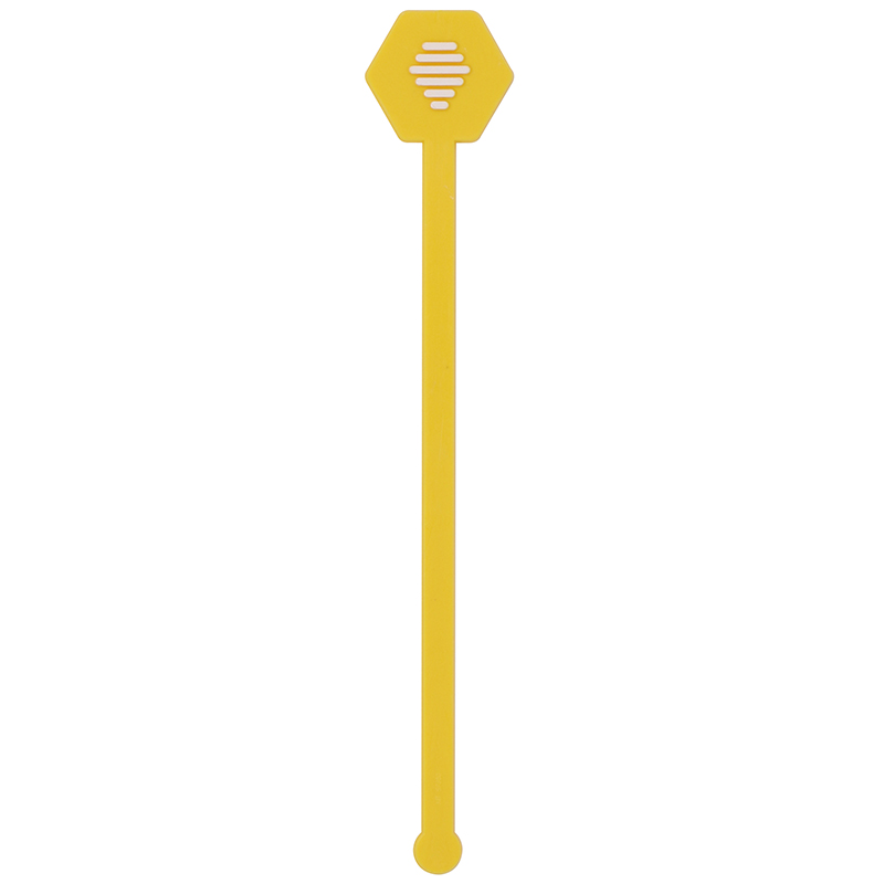 Yellow honeycomb stir stick