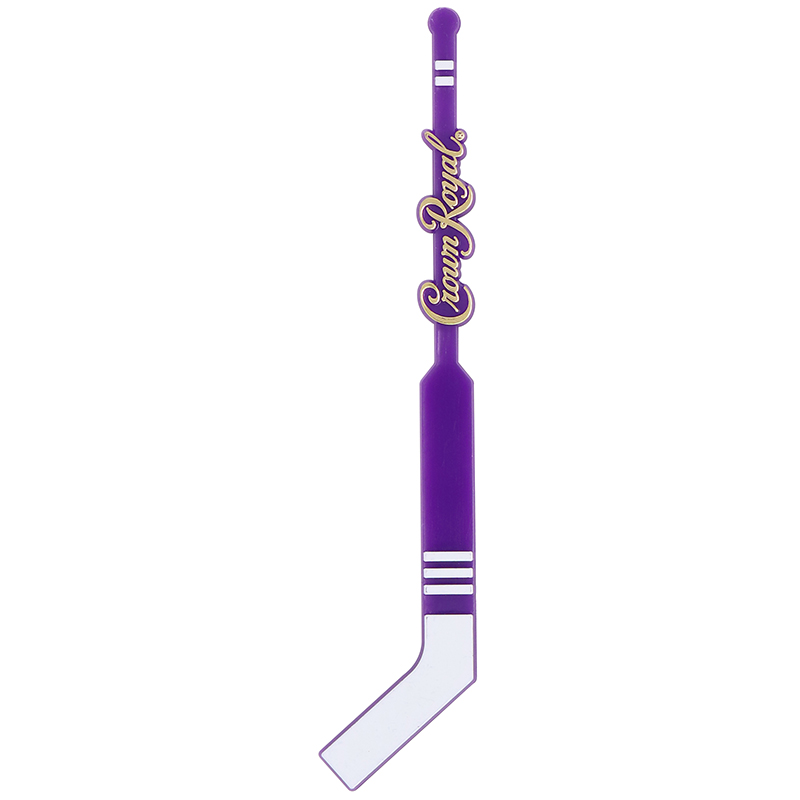 Purple goalie hockey stick stir stick
