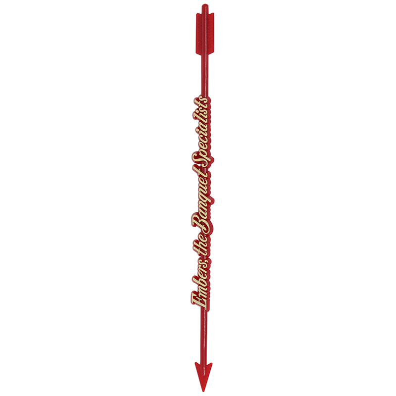 Red arrow shaped stir stick