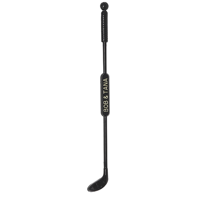 Black golf driver shaped stir stick