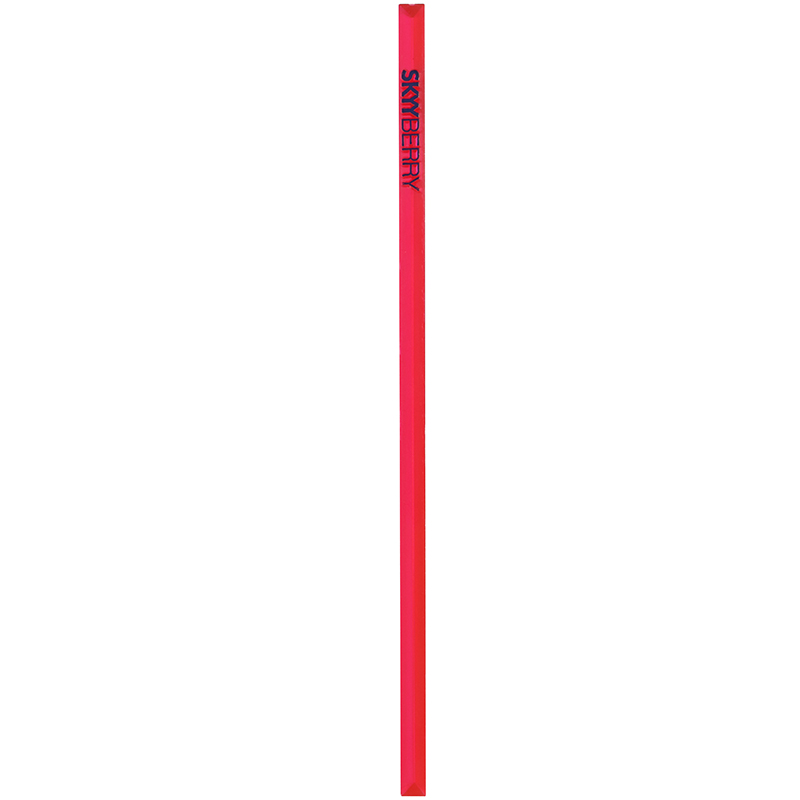 Pink prism shaped stir stick