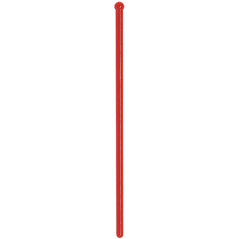 Red round stir stick with a ball head
