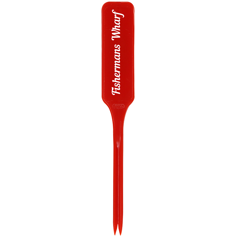 Red plastic lobster fork