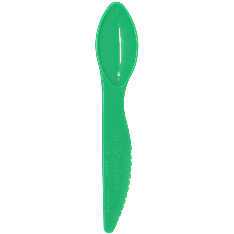 Green spoon with a knife end