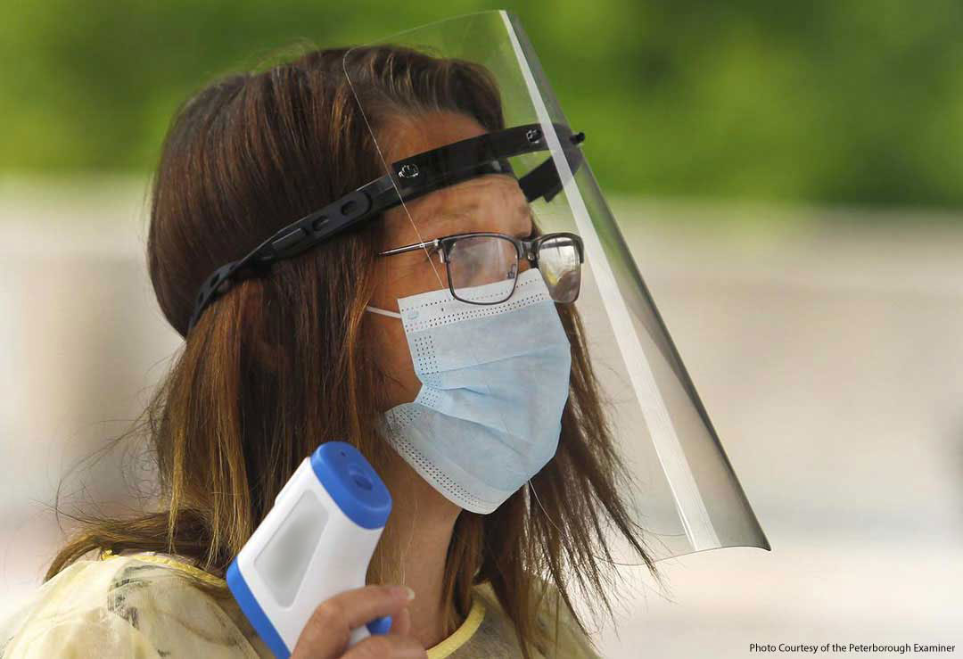 PPE Face Shield In Use