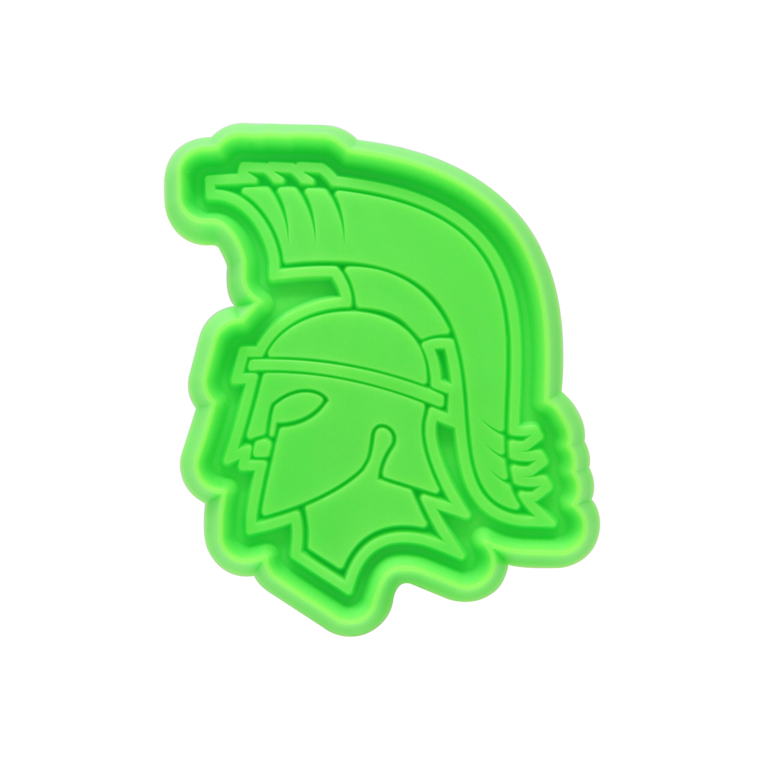 Bright Green Knight shaped cookie press