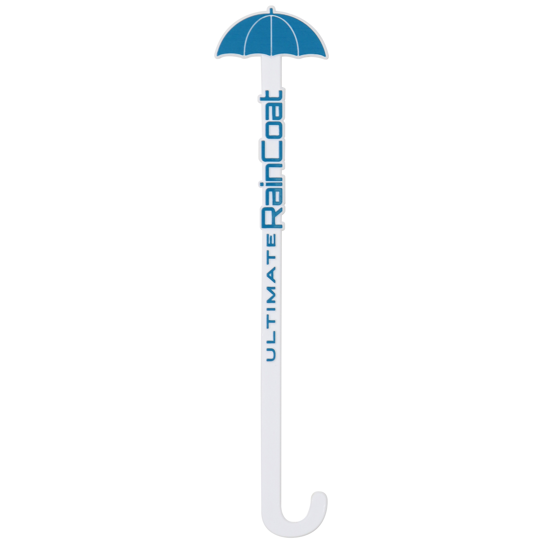 Custom Rain Coat White Umbrella Stir Stick with Imprint