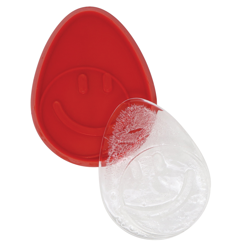 Red Egg Ice Mold with Ice Cube